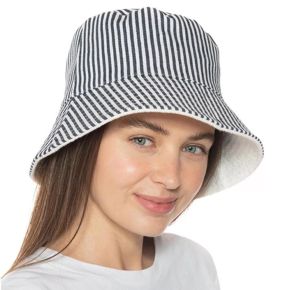 New JENNI Reversible Terry Cloth Hat, for summer, vacation, beach